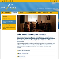 Take a Workshop to your Country » Activities » Science On Stage Europe