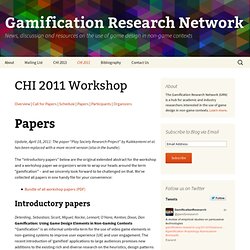 The Gamification Research Network