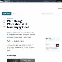 Web Design Workshop #31: Namanyay Goel