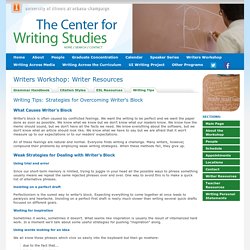 Writing Tips « Writers Workshop: Writer Resources « The Center for Writing Studies, Illinois