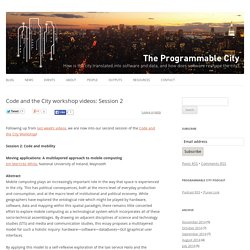 Code and the City workshop videos: Session 2