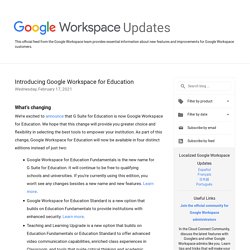 Actualizaciones de Google Workspace: presentación de Google Workspace for Education