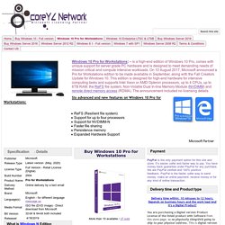 Windows 10 Pro for Workstations - CoreYZ