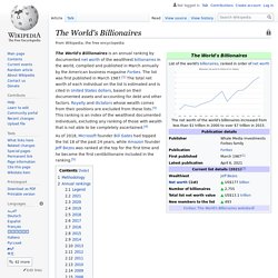 The World's Billionaires - Wikipedia