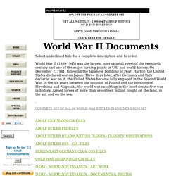 World War II Documents - Files - Archives