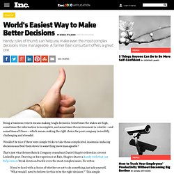 World's Easiest Way to Make Better Decisions