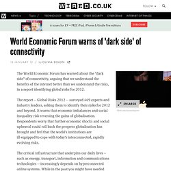 World Economic Forum warns of 'dark side' of connectivity