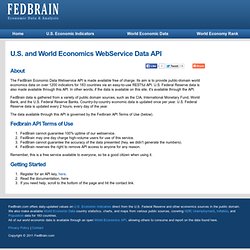 U.S. and World Economics WebService Data API