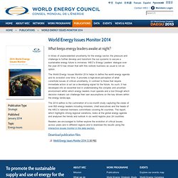 World Energy Issues Monitor 2014