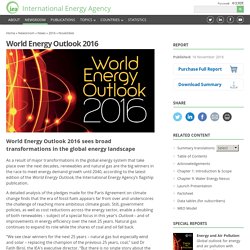 *****IEA Report: World Energy Outlook 2016