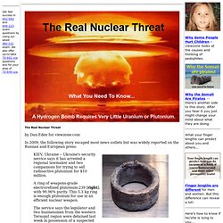 World Peace, Global Politics and the Hydrogen Bomb