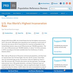 U.S. Has World's Highest Incarceration Rate