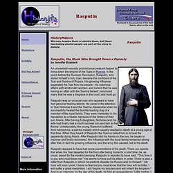 World History: Russia: Rasputin