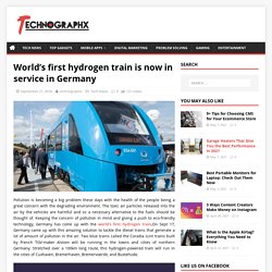World's first hydrogen train is now in service in Germany