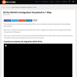 Carte interactive immigration 2010-2015