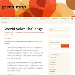 World Solar Challenge at green.mnp