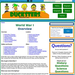 World War I for Kids: Overview