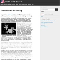 World War 2 rationing website - 2
