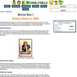 World War I for Kids: United States in WWI