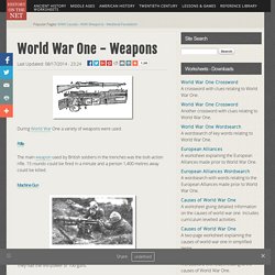 World War One - Weapons