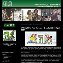 IPA World Website » Play Resources