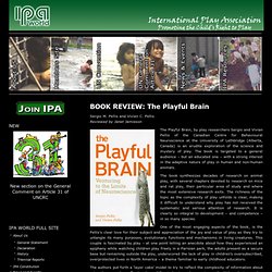 IPA World Website » BOOK REVIEW: The Playful Brain