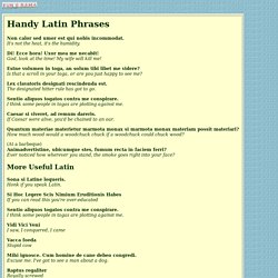 My World and Welcome... Funny Pages: Handy Latin Phrases - StumbleUpon