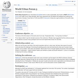 World Urban Forum III