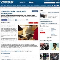 Jobs that make the world a worse place - Fast food worker (1)