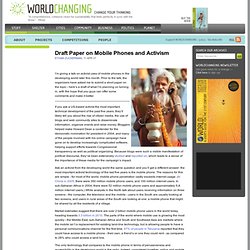 Mobile Phones and Activism