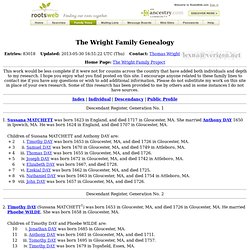 The Wright Family Genealogy