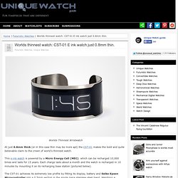 Worlds thinnest watch: CST-01 E ink watch just 0.8mm thin