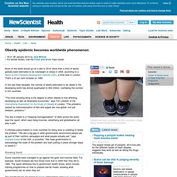 Obesity epidemic becomes worldwide phenomenon - health - 08 January 2014