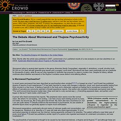 Wormwood Vaults : The Debate About Wormwood and Thujone Psychoactivity