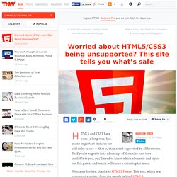 Worried About HTML5 and CSS3 Being Unsupported?