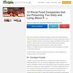 10 Worst Food Companies that are Poisoning You Daily and Lying About It