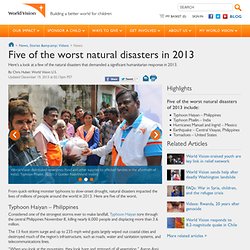 Five of the worst natural disasters in 2013