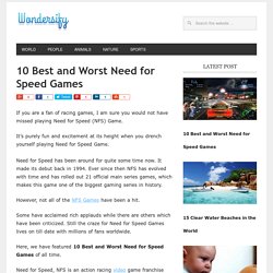 10 Best and Worst Need for Speed Games - WonderSify