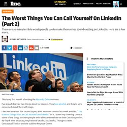 The Worst Things You Can Call Yourself On LinkedIn (Part 2)