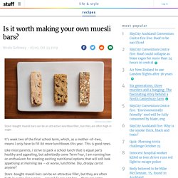 Is it worth making your own muesli bars?