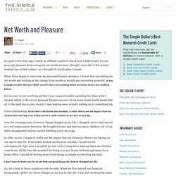 Net Worth and Pleasure