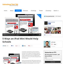 5 Ways an iPad Mini Would Help Schools