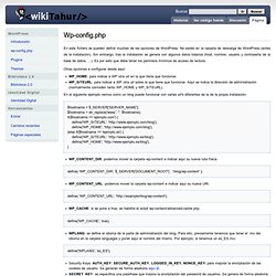 Wp-config.php - El Wiki de Loretahur