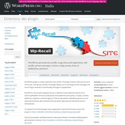 Wp-Recall — WordPress Plugins