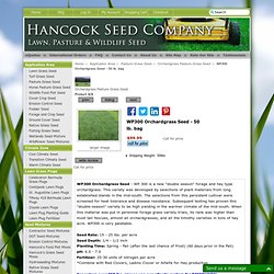 WP300 Orchardgrass Seed - 50 lb. bag WP300 Orchardgrass Seed - $150.00 : Hancock Farm & Seed Company - Lawn, Pasture and Turf Grass Seed