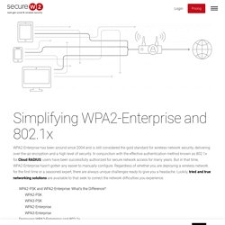 WPA2-Enterprise and 802.1x Simplified