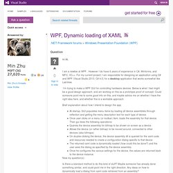 WPF, Dynamic loading of XAML