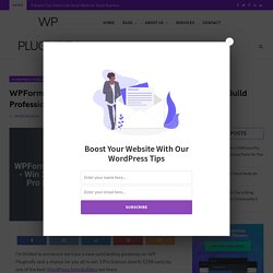 WPForms Giveaway - Win 3 WPForms Pro Licenses