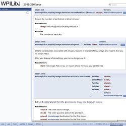 WPILibJ: edu.wpi.first.wpilibj.image.NIVision Class Reference
