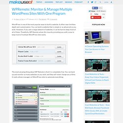 WPRemote: Monitor & Manage Multiple WordPress Sites With One Program